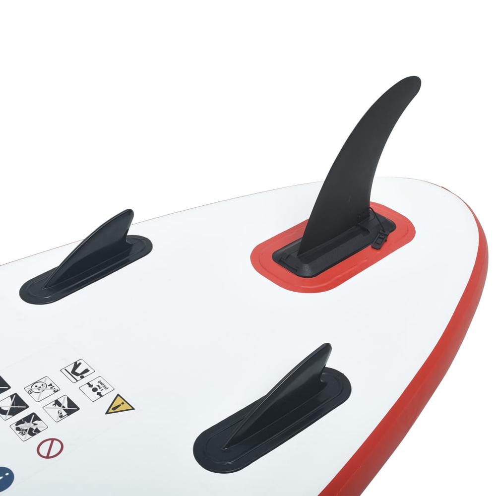 Stand Up Paddle Board Set SUP Surfboard Inflatable Red and White, 90632. Picture 5
