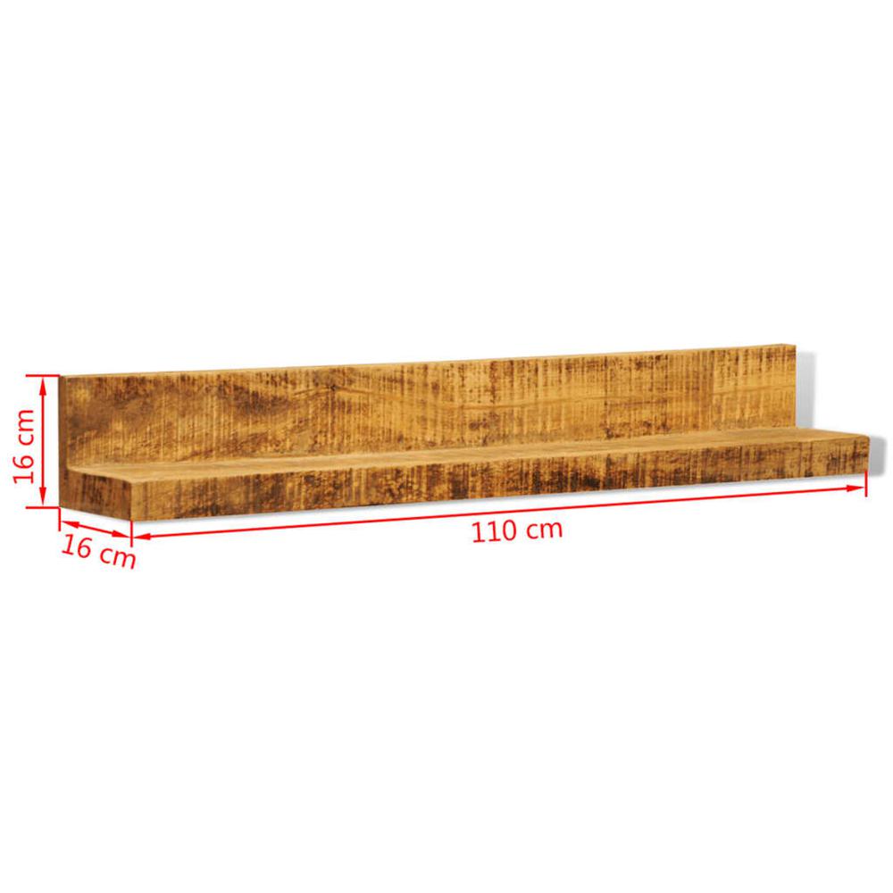 Solid Wood Wall Mounted Display Shelf 2 pcs, 241088. Picture 6