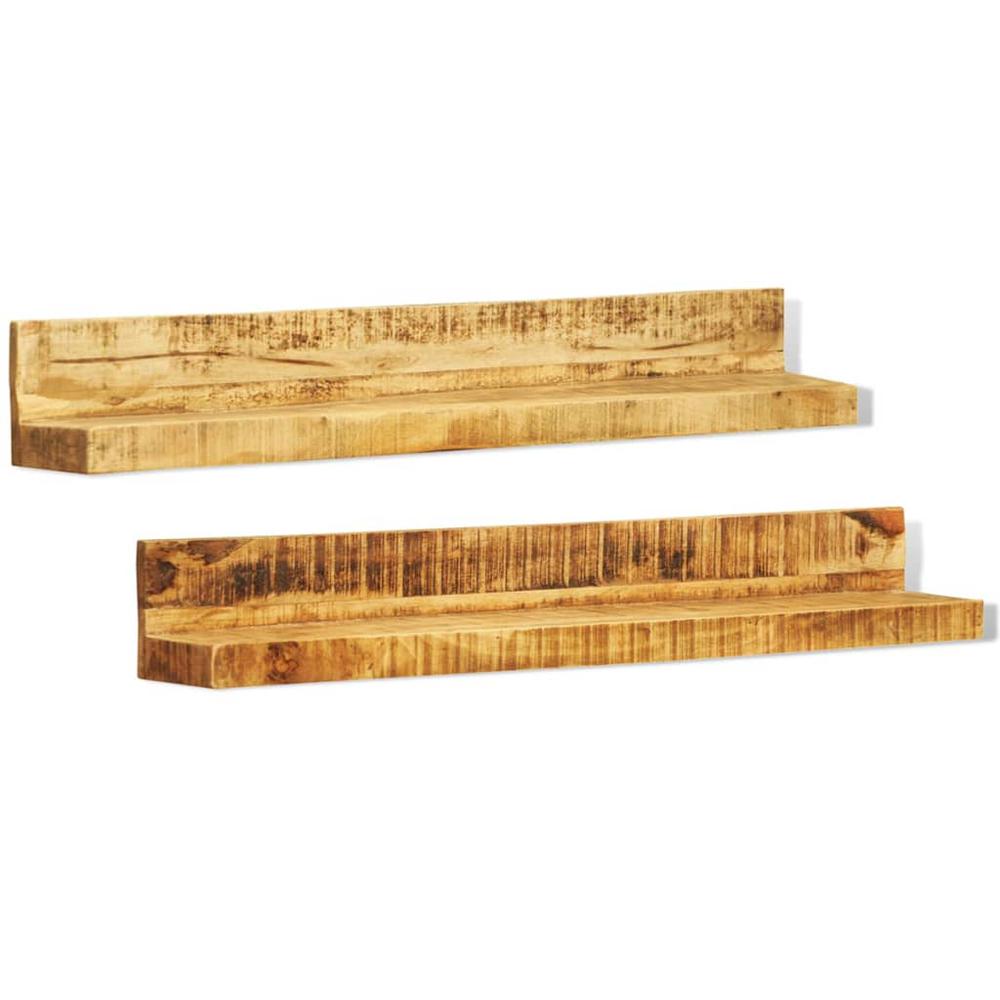 Solid Wood Wall Mounted Display Shelf 2 pcs, 241088. Picture 7