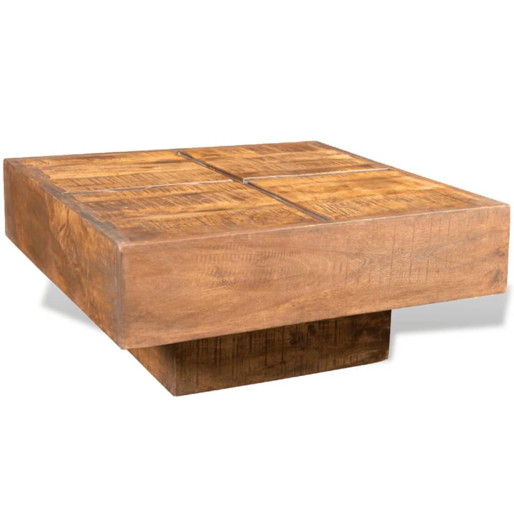 vidaXL Coffee Table Brown Square Solid Mango Wood, 241132. Picture 1