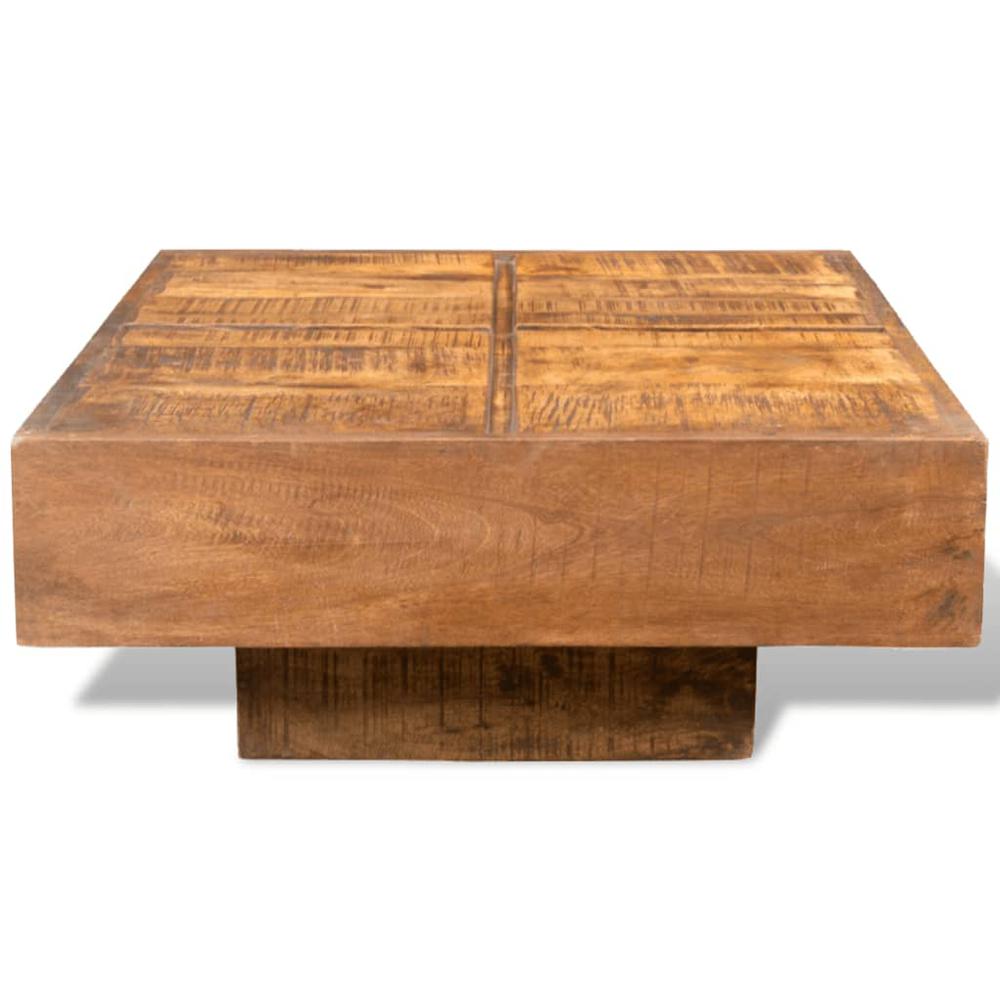 vidaXL Coffee Table Brown Square Solid Mango Wood, 241132. Picture 3