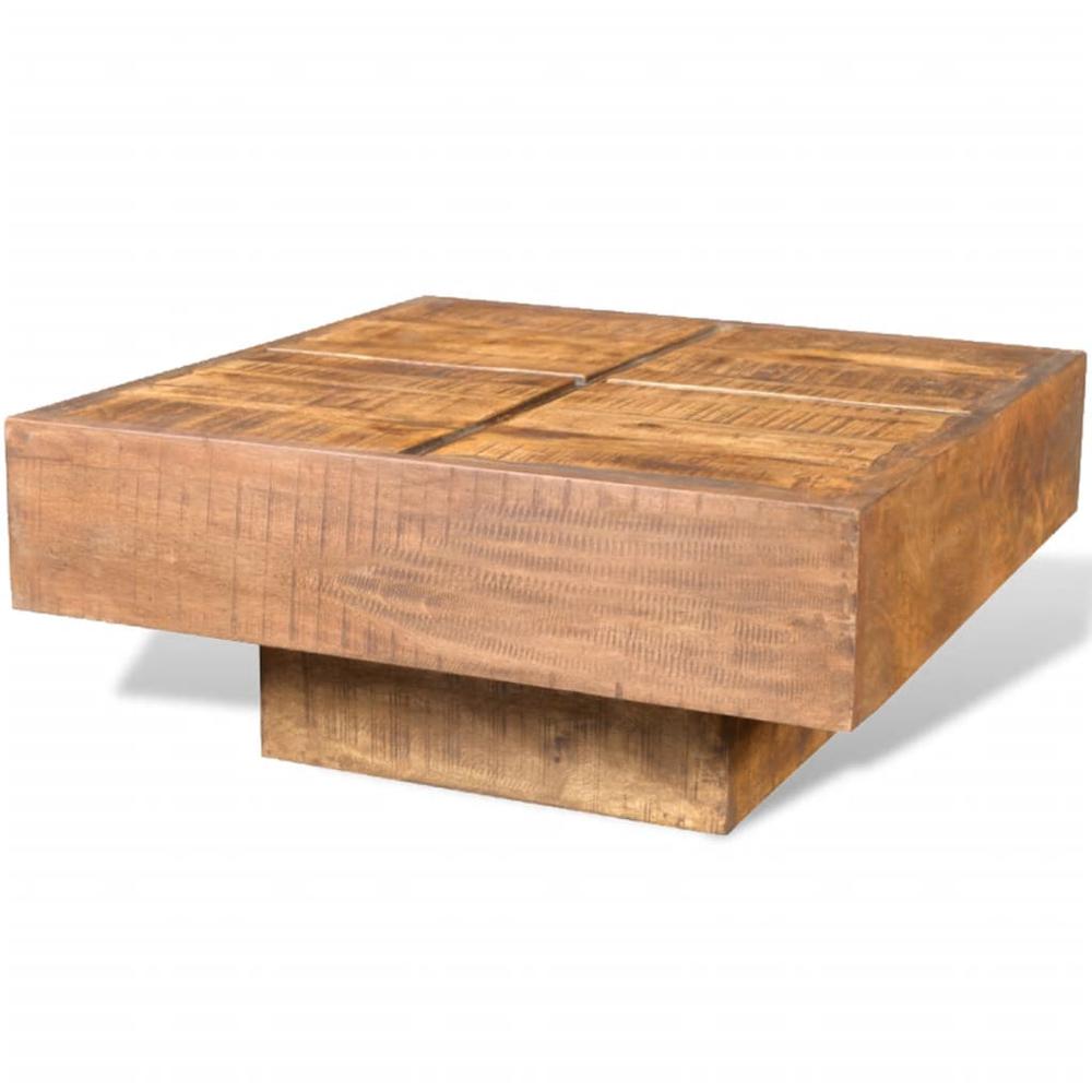 vidaXL Coffee Table Brown Square Solid Mango Wood, 241132. Picture 5