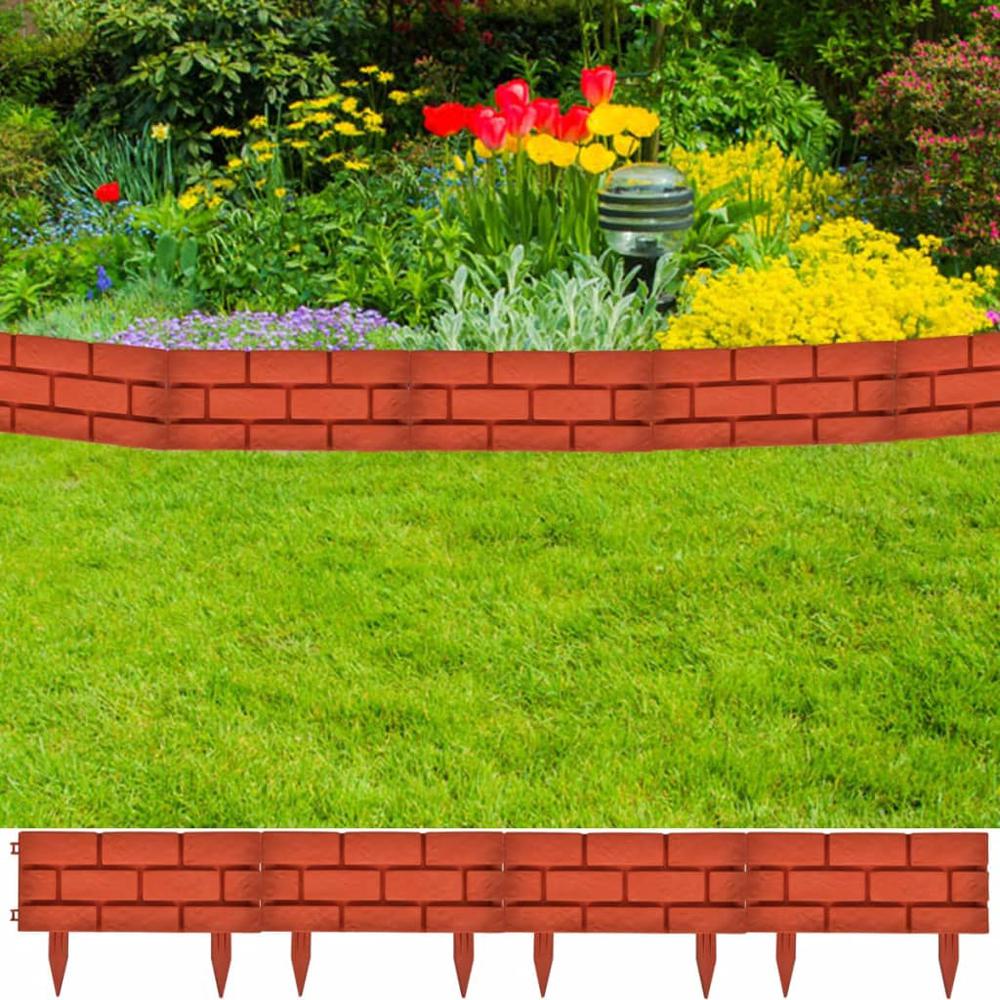 Lawn Divider with Brick Design 11 pcs, 141257. Picture 1