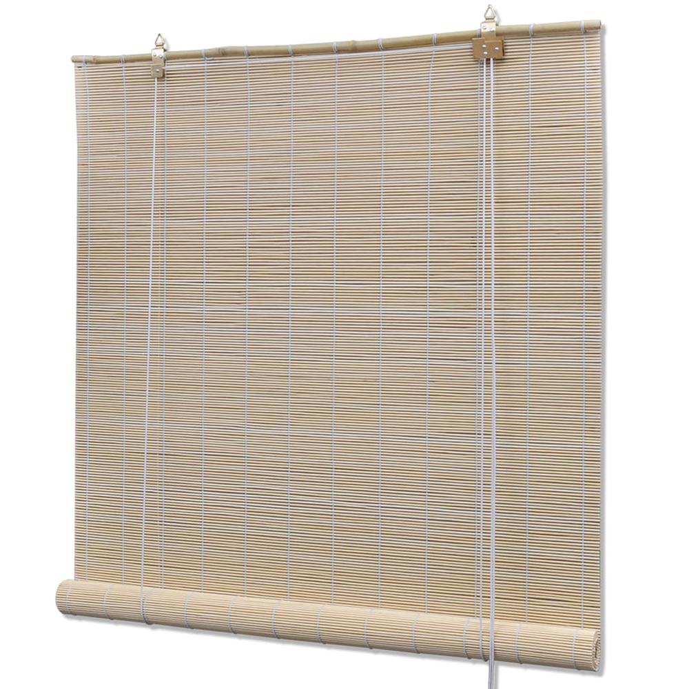 Natural Bamboo Roller Blinds 39.4" x 63", 241321. Picture 1