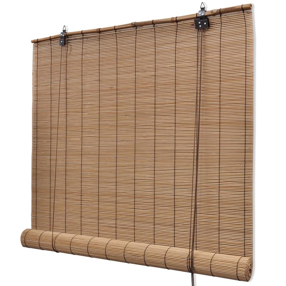 Brown Bamboo Roller Blinds 55.1" x 63", 241330. The main picture.