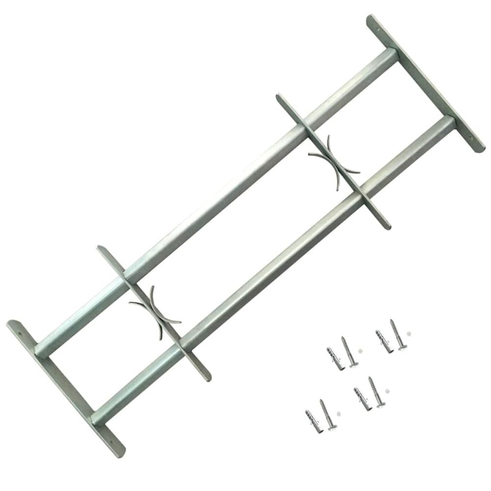 Adjustable Security Grille for Windows with 2 Crossbars 39.4"-59.1", 141381. The main picture.