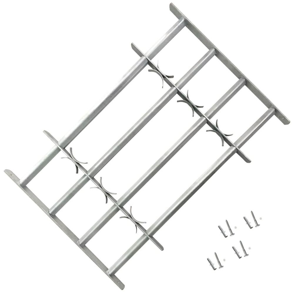 Adjustable Security Grille for Windows with 4 Crossbars 19.7"-25.6", 141385. Picture 1