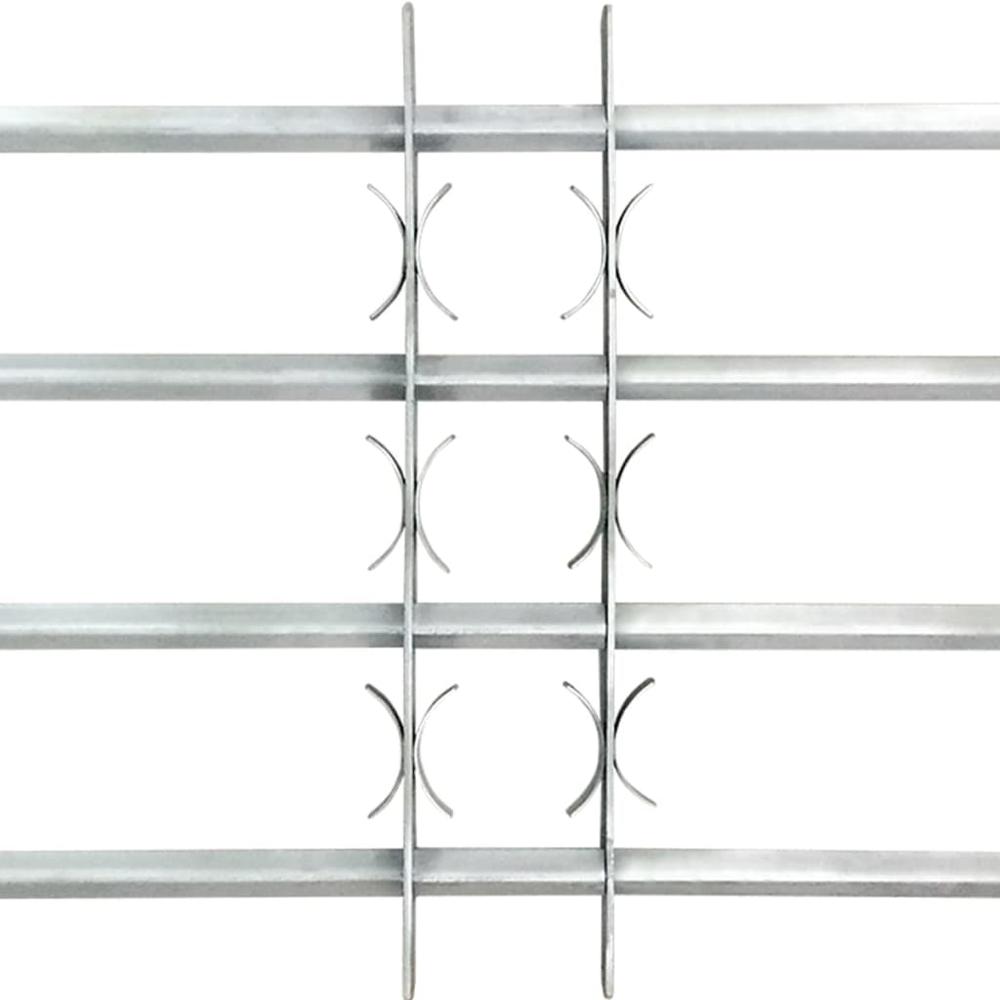 Adjustable Security Grille for Windows with 4 Crossbars 39.4"-59.1", 141387. Picture 3