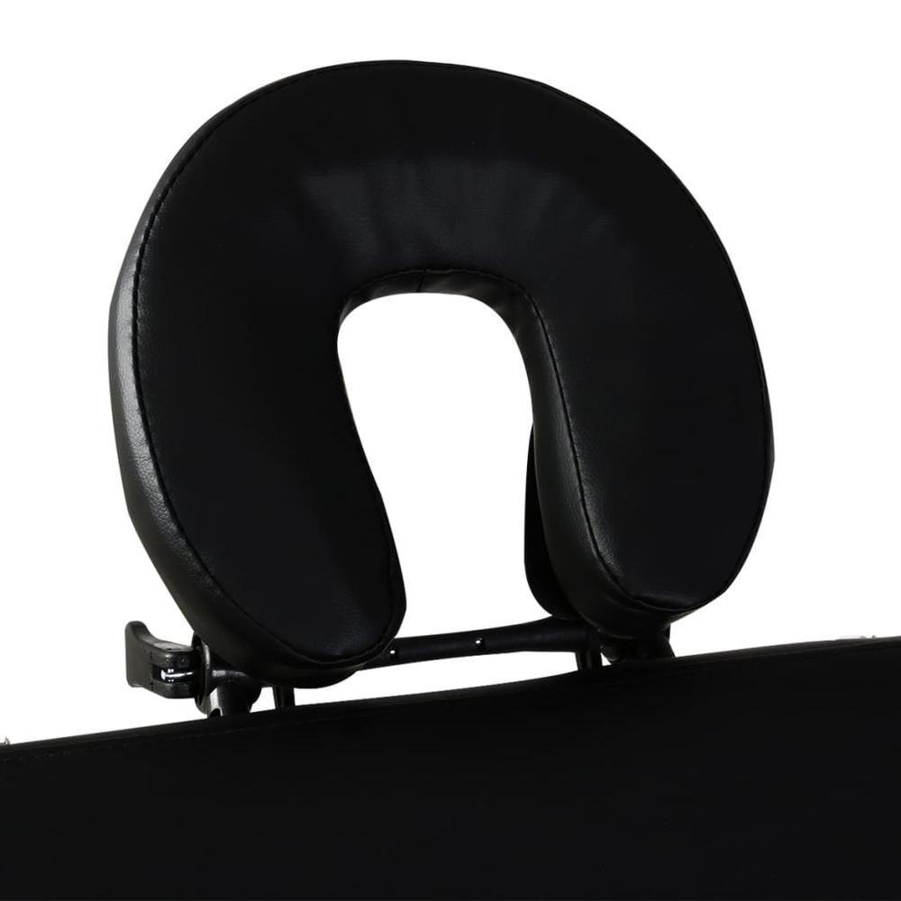 Black Foldable Massage Table 2 Zones with Aluminum Frame. Picture 4