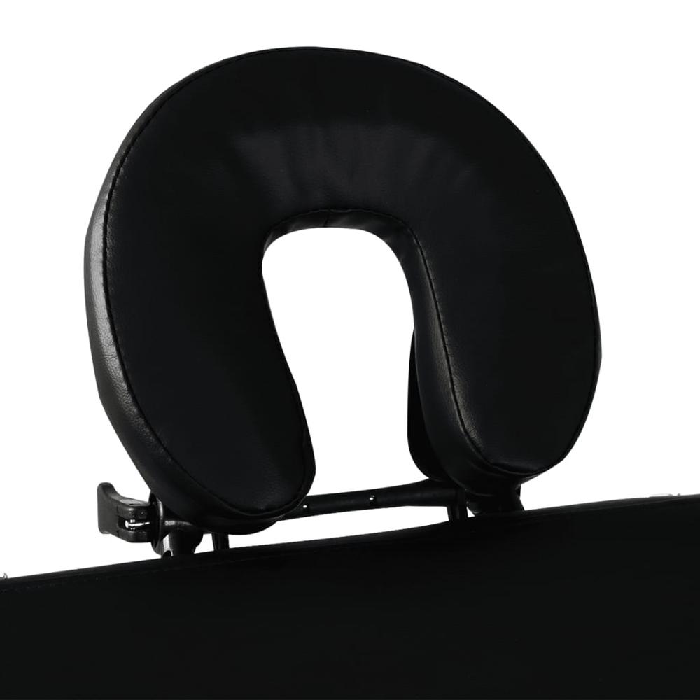 Black Foldable Massage Table 3 Zones with Aluminum Frame. Picture 3
