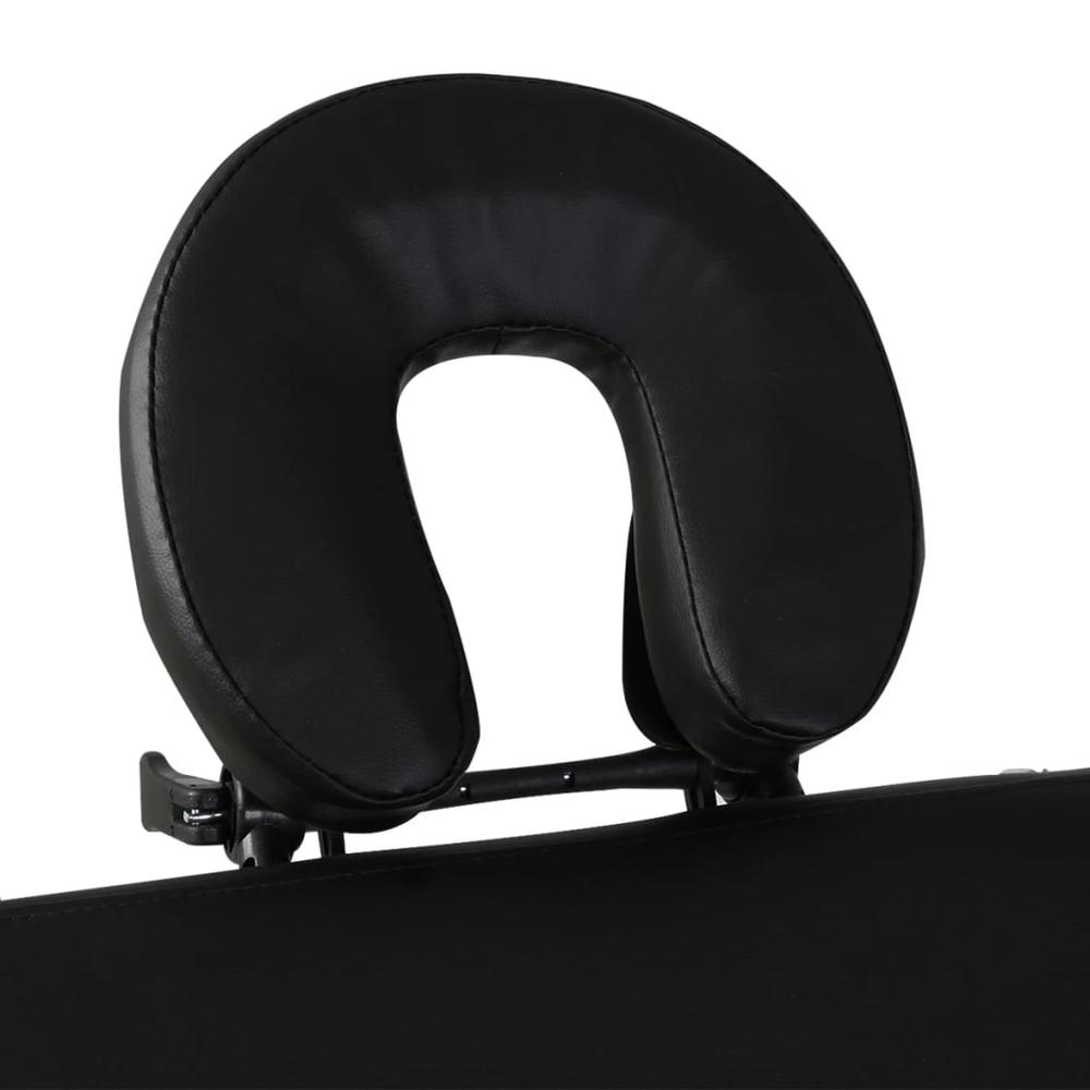 Black Foldable Massage Table 4 Zones with Aluminum Frame. Picture 4