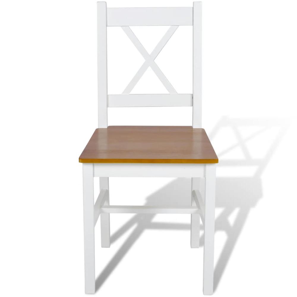 vidaXL Dining Chairs 2 pcs White Pinewood, 241512. Picture 2