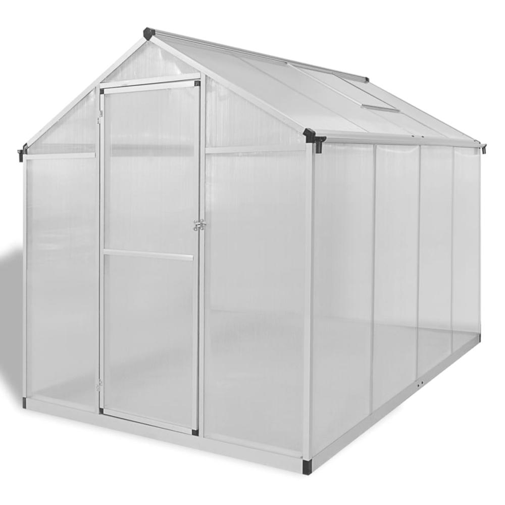 vidaXL Reinforced Aluminium Greenhouse with Base Frame 49.5ftÂ², 41317. Picture 2