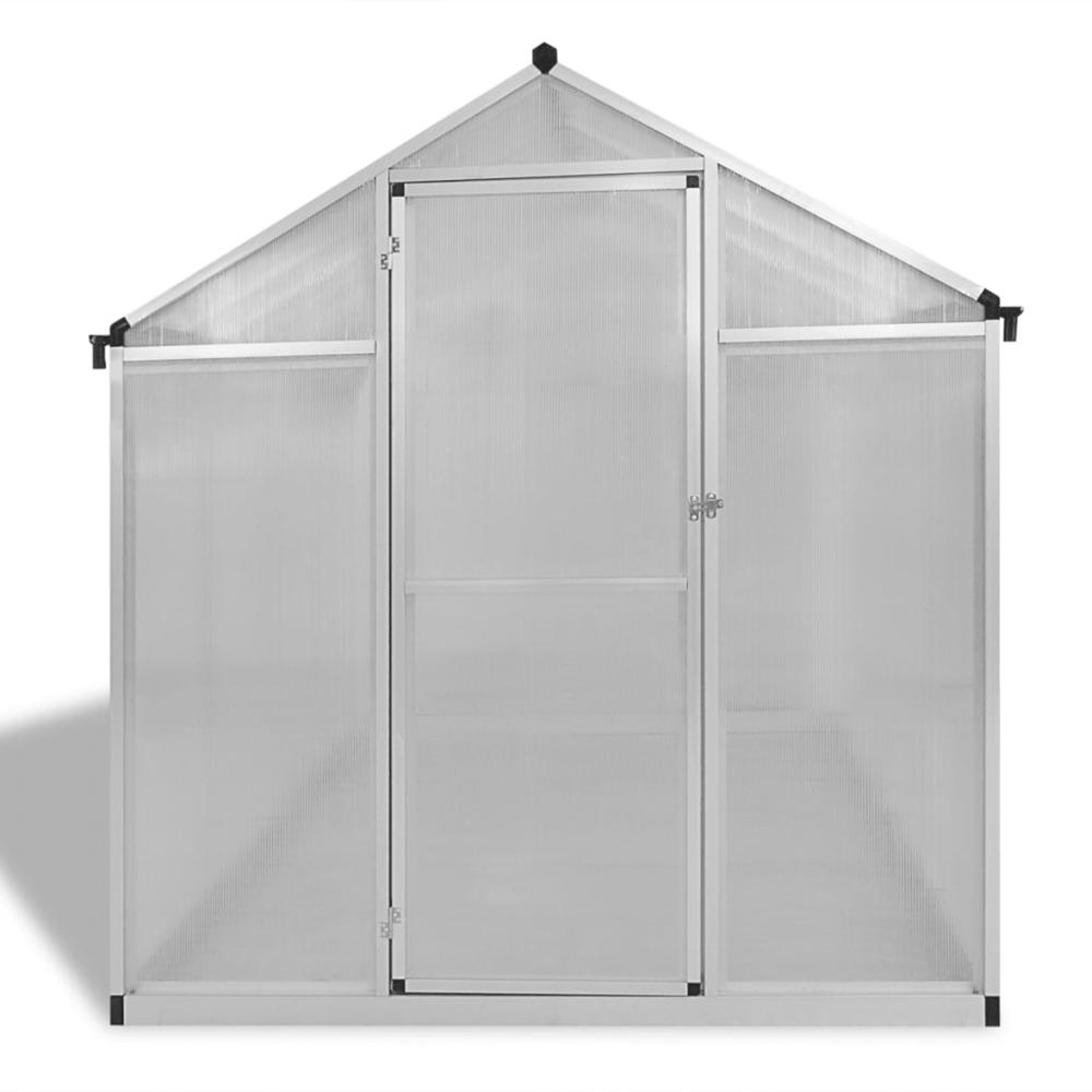 vidaXL Reinforced Aluminium Greenhouse with Base Frame 49.5ftÂ², 41317. Picture 3