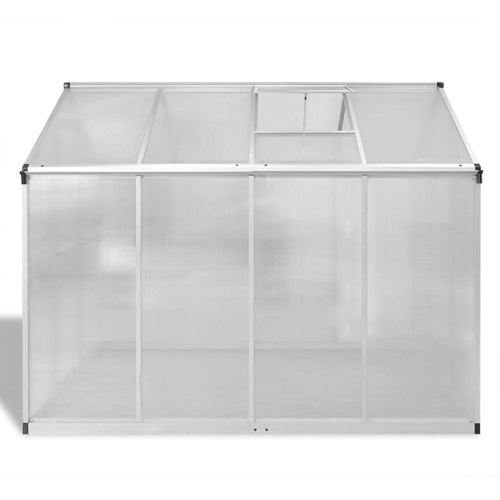 vidaXL Reinforced Aluminium Greenhouse with Base Frame 49.5ftÂ², 41317. Picture 4