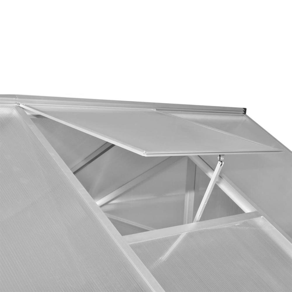 vidaXL Reinforced Aluminium Greenhouse with Base Frame 49.5ftÂ², 41317. Picture 6