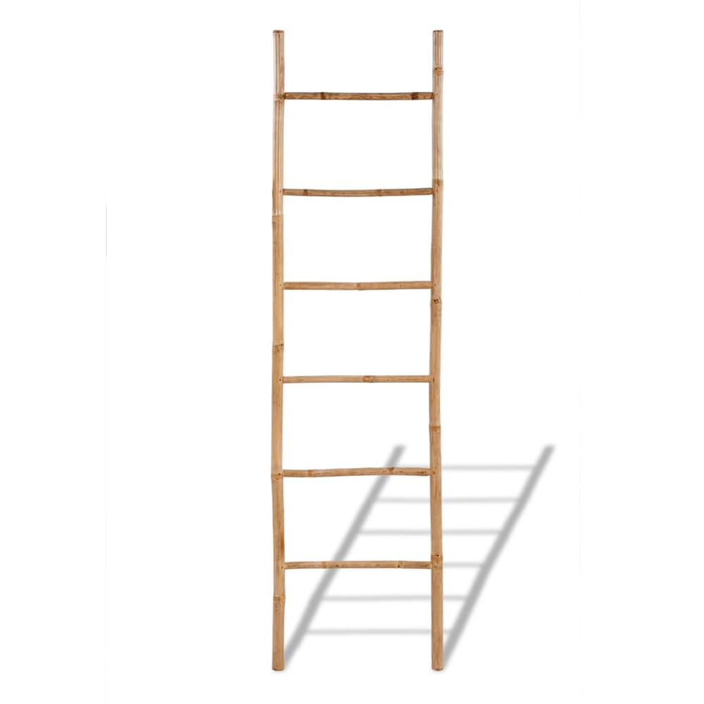 vidaXL Bamboo Towel Ladder with 6 Rungs, 41496. Picture 2