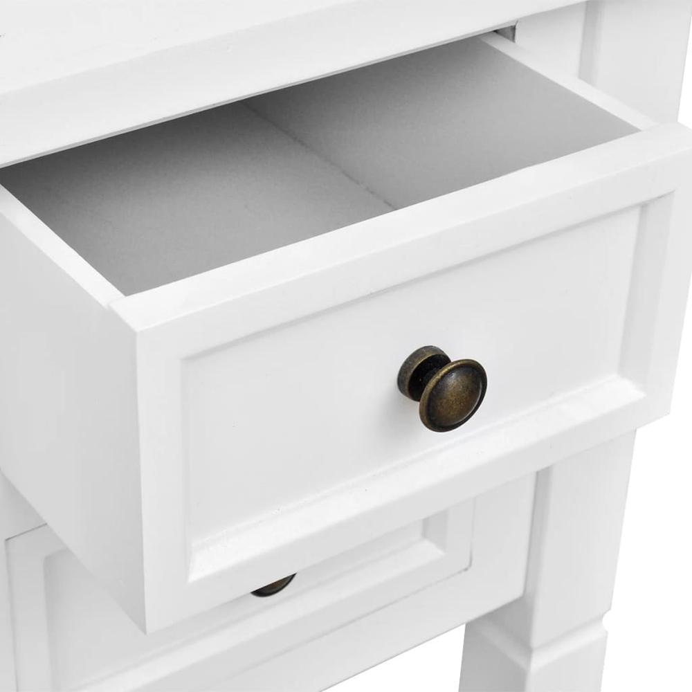 vidaXL Writing Desk with 5 Drawers White, 241533. Picture 5
