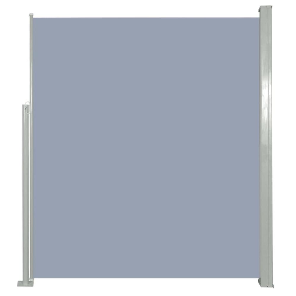 Patio Retractable Side Awning 63"x118" Gray, 41546. Picture 2