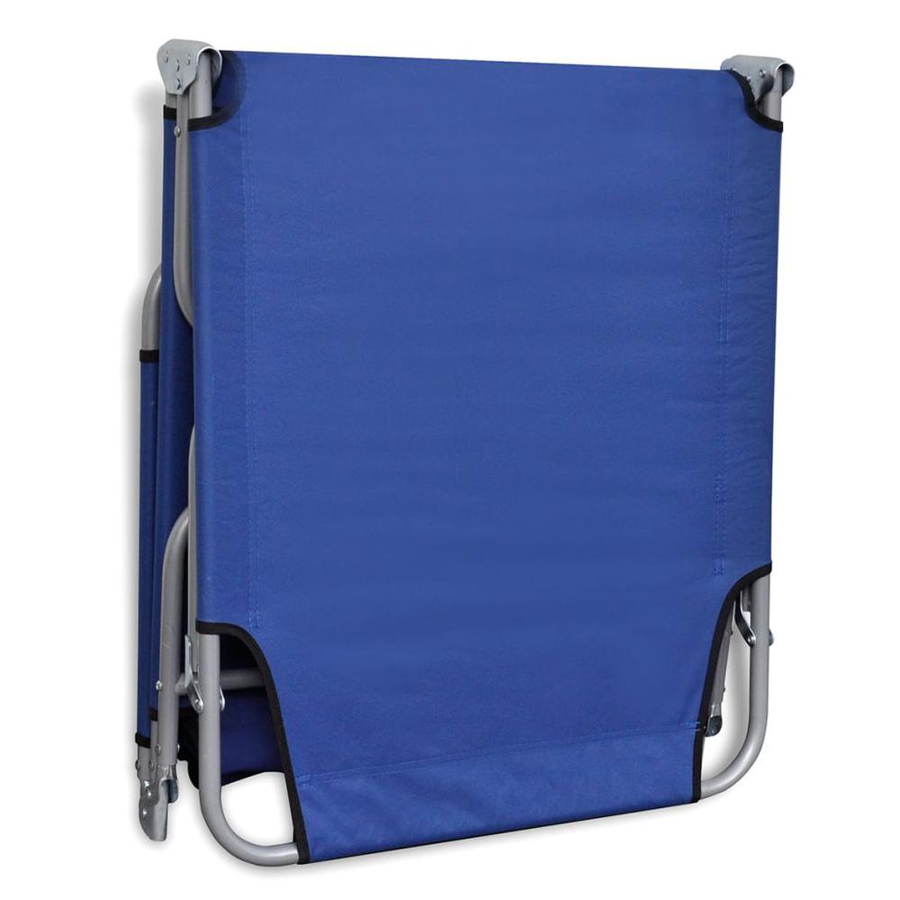 vidaXL Folding Sun Lounger Powder-coated Steel Blue, 41477. Picture 5