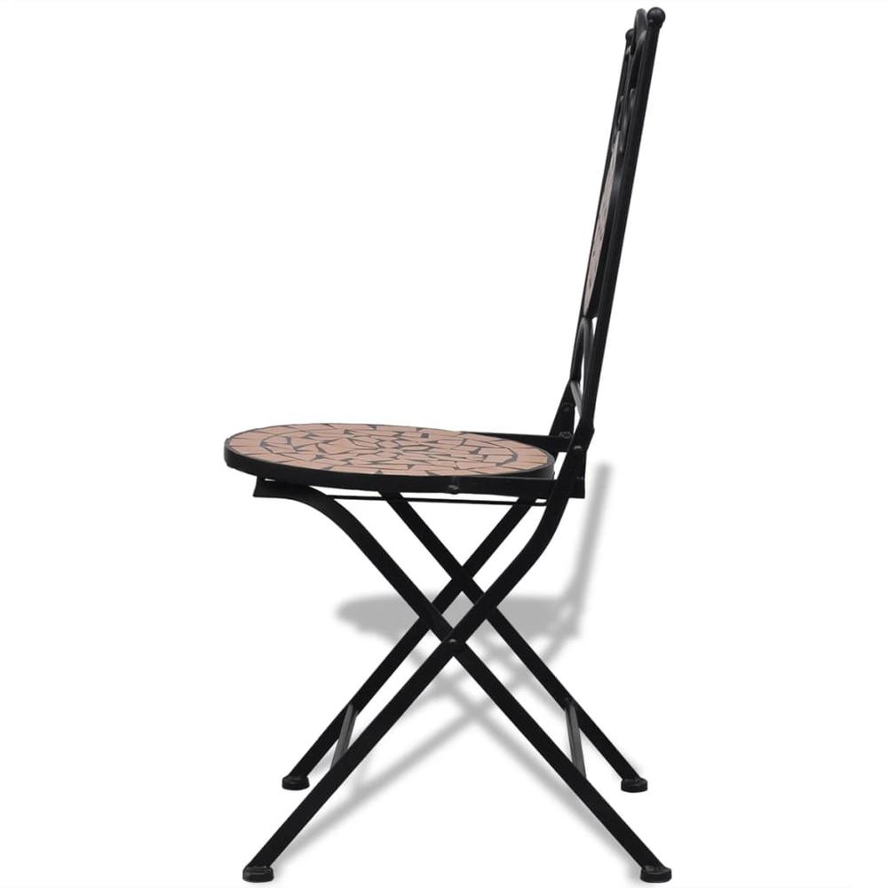 vidaXL Folding Bistro Chairs 2 pcs Ceramic Terracotta, 41529. Picture 3