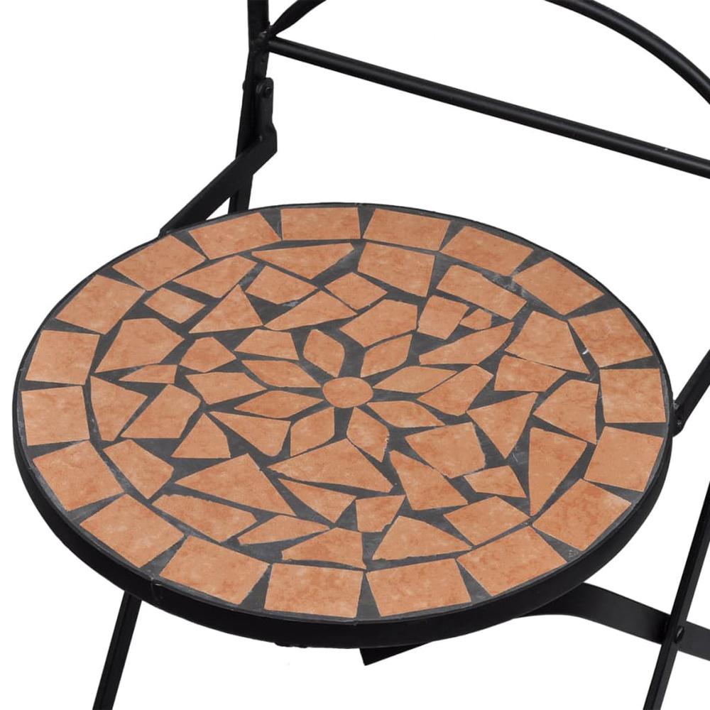 vidaXL Folding Bistro Chairs 2 pcs Ceramic Terracotta, 41529. Picture 5