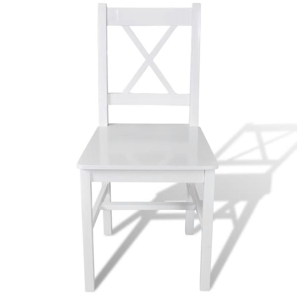vidaXL Dining Chairs 6 pcs White Pinewood, 271496. Picture 2
