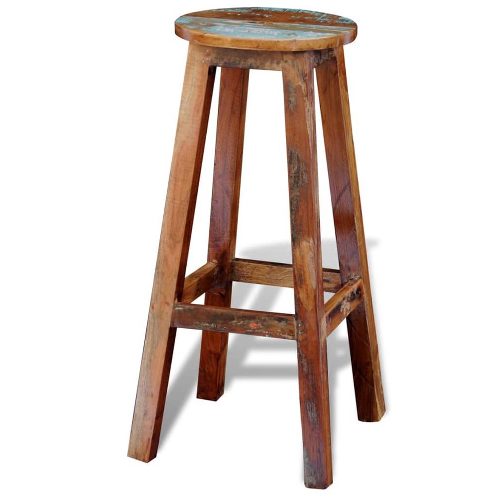 vidaXL Bar Stool Solid Reclaimed Wood, 241647. Picture 2