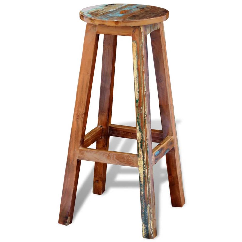 vidaXL Bar Stool Solid Reclaimed Wood, 241647. Picture 3