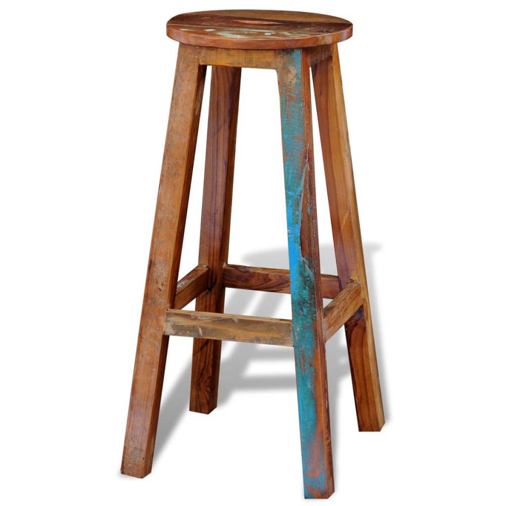 vidaXL Bar Stool Solid Reclaimed Wood, 241647. Picture 5