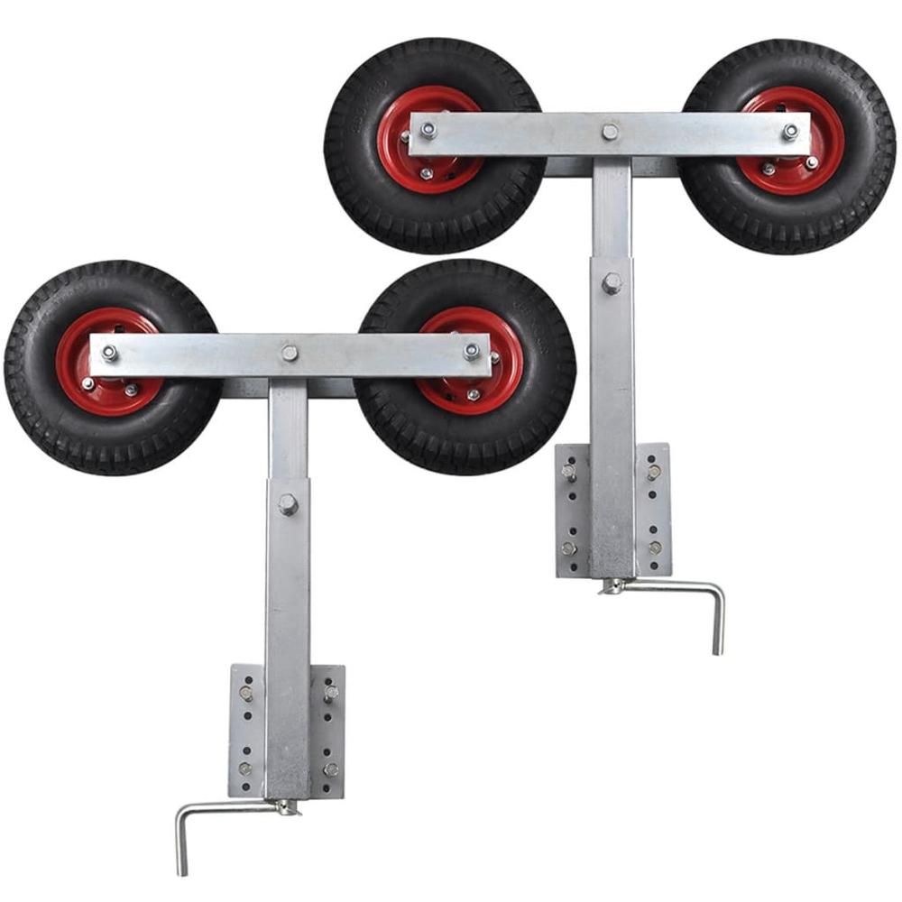 Boat Trailer Double Wheel Bow Support Set of 2 2' - 3', 141551. Picture 1