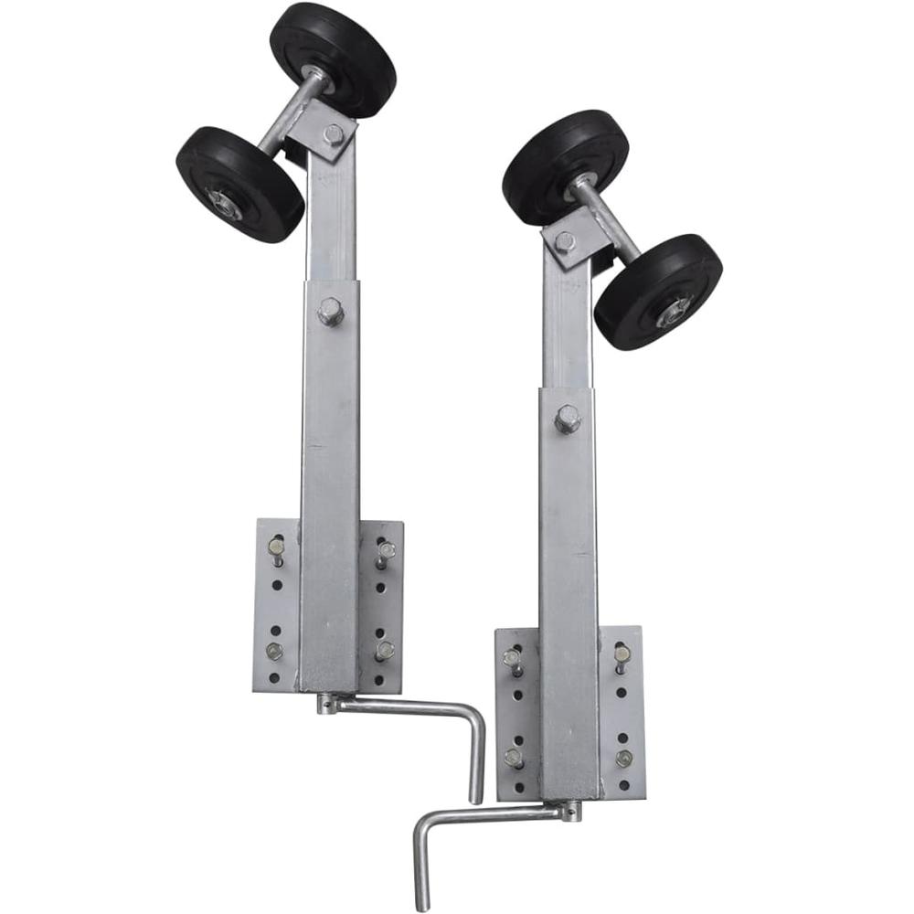 vidaXL Boat Trailer Double Roller Bow Support Set of 2 2' - 3', 141553. Picture 1