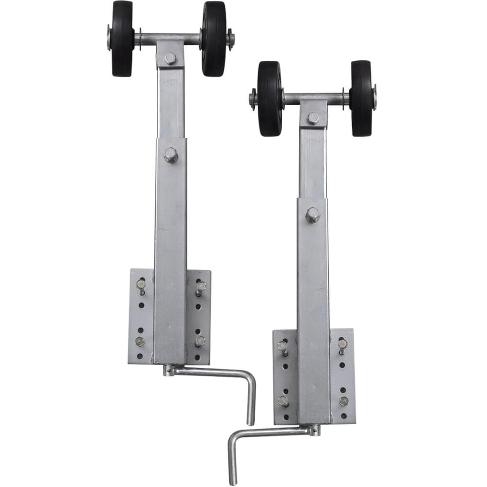 vidaXL Boat Trailer Double Roller Bow Support Set of 2 2' - 3', 141553. Picture 3