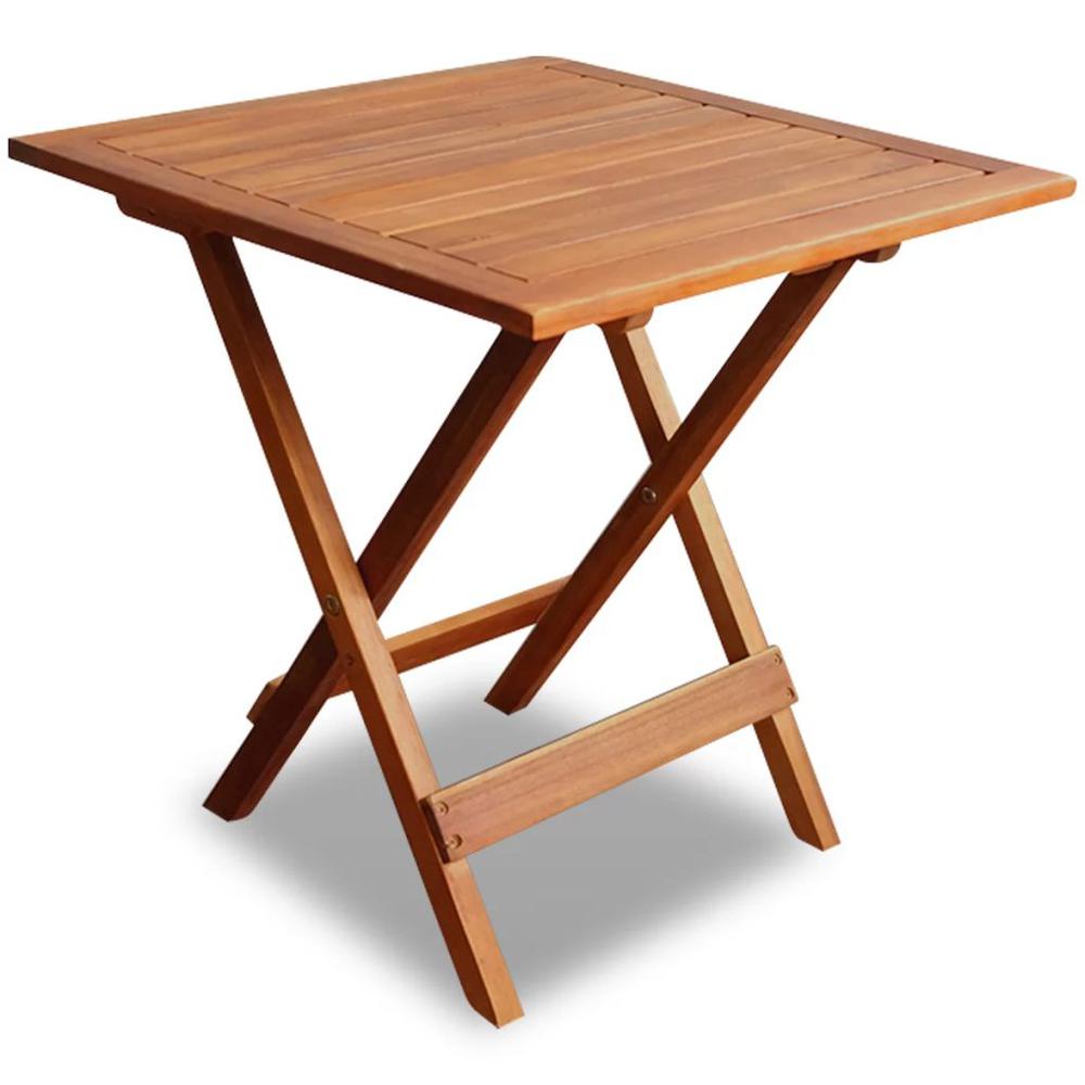 vidaXL Bistro Table 18.1"x18.1"x18.5" Solid Acacia Wood, 41435. Picture 1