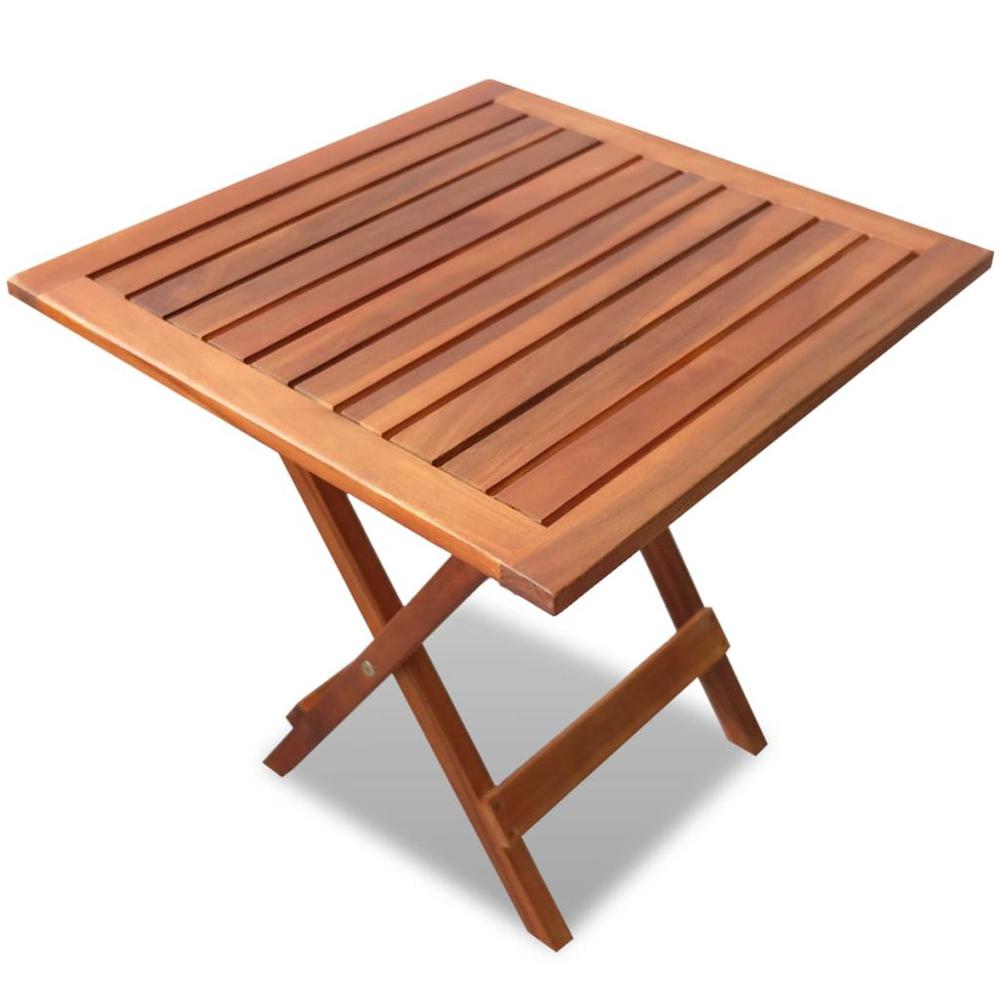 vidaXL Bistro Table 18.1"x18.1"x18.5" Solid Acacia Wood, 41435. Picture 4