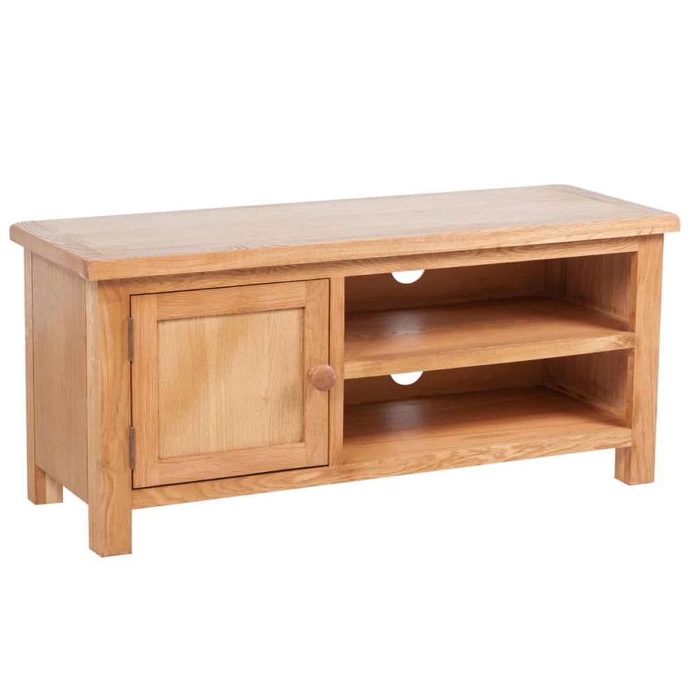 vidaXL TV Cabinet Solid Oak Wood 40.6"x14.2"x18.1", 241679. Picture 1