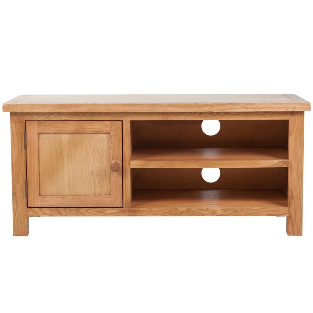 vidaXL TV Cabinet Solid Oak Wood 40.6"x14.2"x18.1", 241679. Picture 2