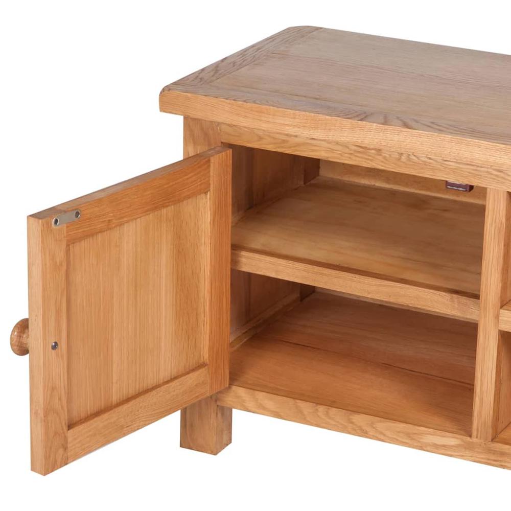 vidaXL TV Cabinet Solid Oak Wood 40.6"x14.2"x18.1", 241679. Picture 4