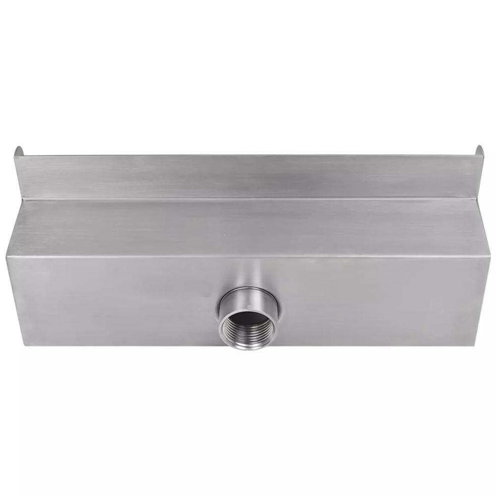 Rectangular Waterfall Pool Fountain Stainless Steel 11.8", 41665. Picture 4
