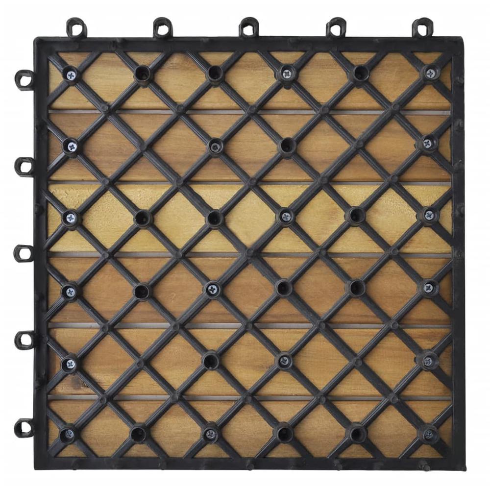 vidaXL Decking Tiles Vertical Pattern 11.8"x11.8" Acacia Set of 30, 271791. Picture 6