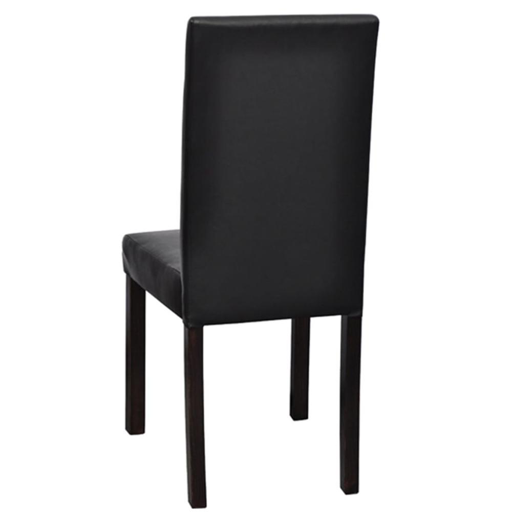 vidaXL Dining Chairs 4 pcs Black Faux Leather, 241894. Picture 4