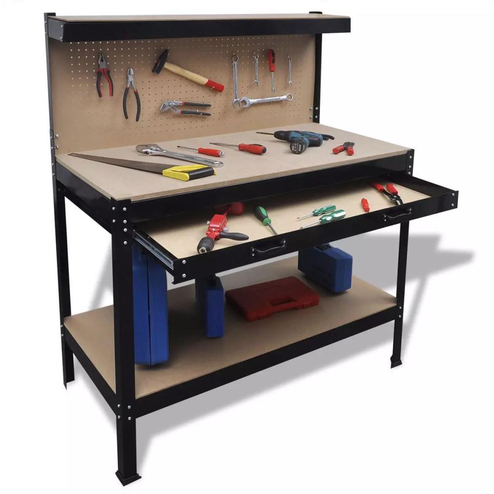 Workbench with Pegboard and Drawer, 141769. Picture 1