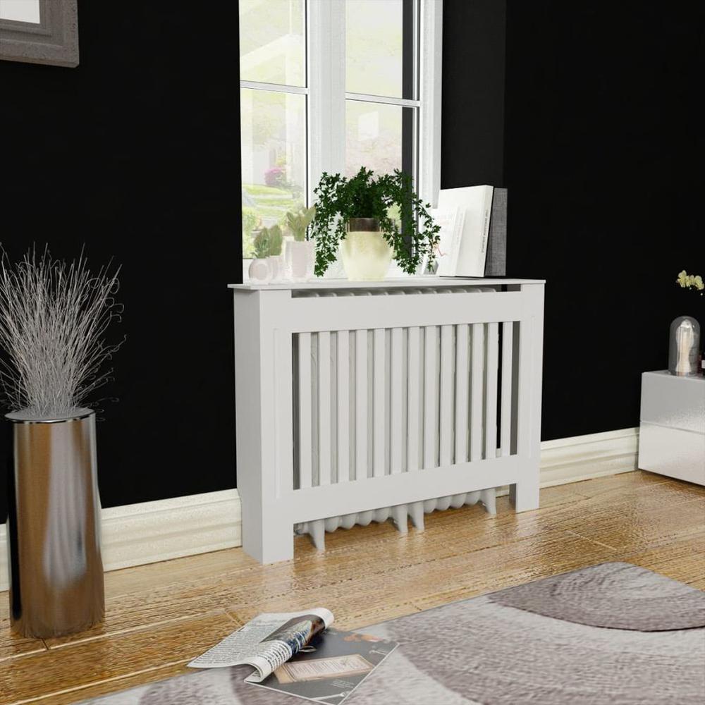 White MDF Radiator Cover Heating Cabinet 44", 242189. The main picture.