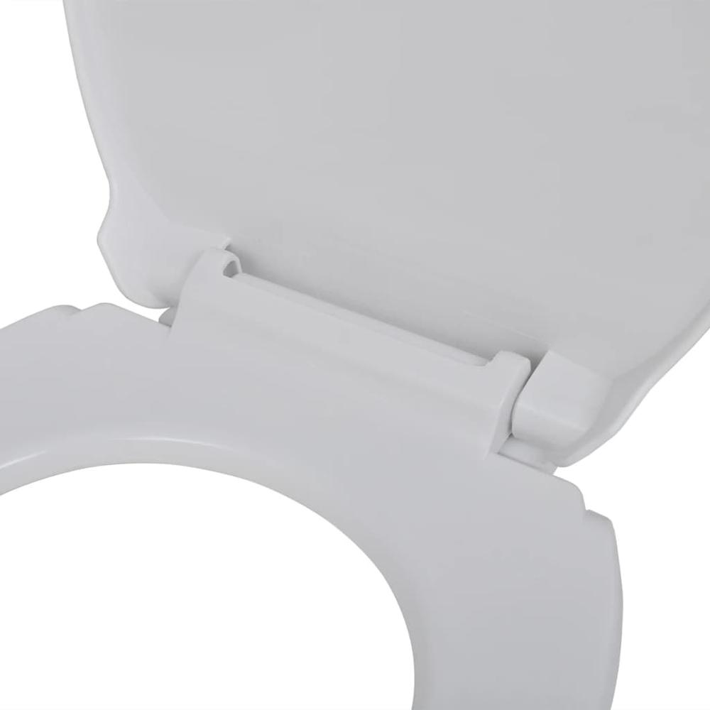 vidaXL Soft-close Toilet Seat White Oval. Picture 5