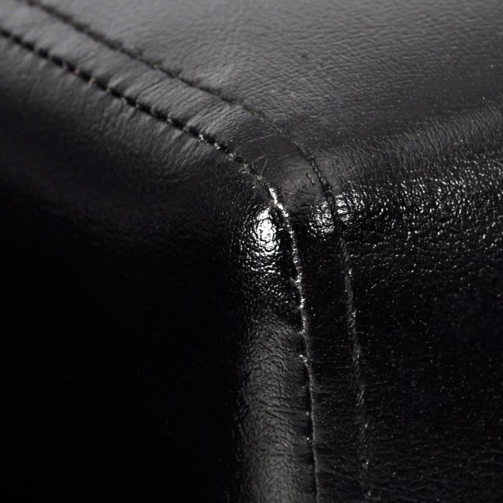 vidaXL Cube Armchair Black Faux Leather, 242514. Picture 4