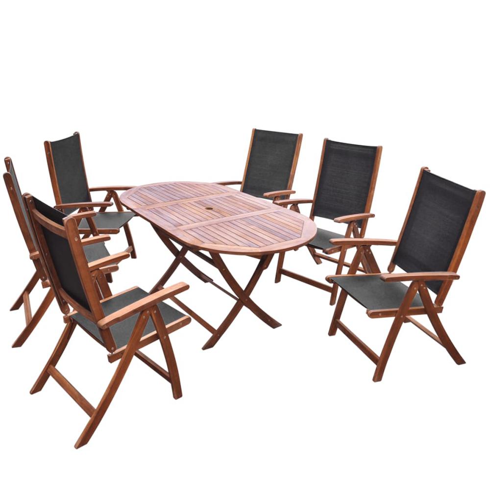 vidaXL 7 Piece Outdoor Dining Set Solid Acacia Wood, 41748. Picture 2