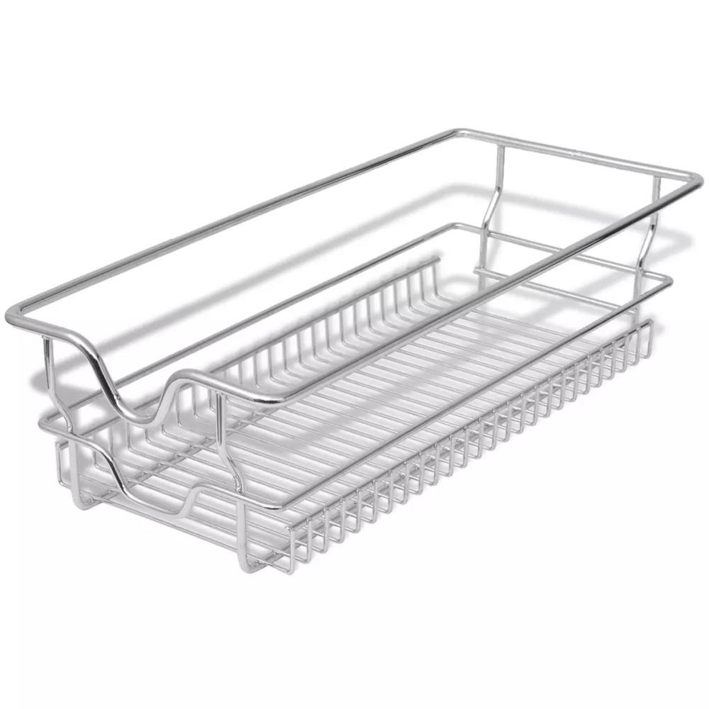 vidaXL Pull-Out Wire Baskets 2 pcs Silver 11.8", 50478. Picture 3