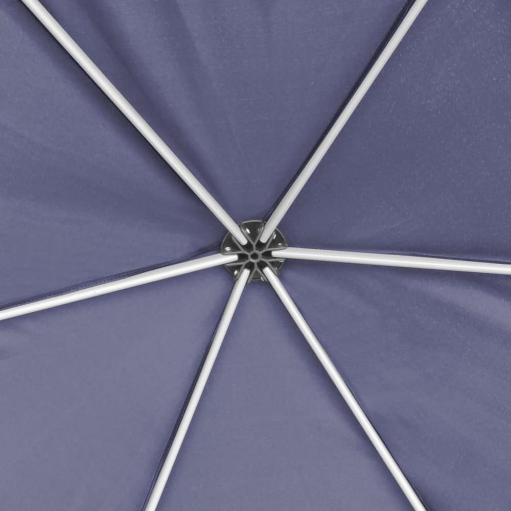 vidaXL Hexagonal Pop-Up Marquee with 6 Sidewalls Dark Blue 11.8'x10.2', 42110. Picture 6