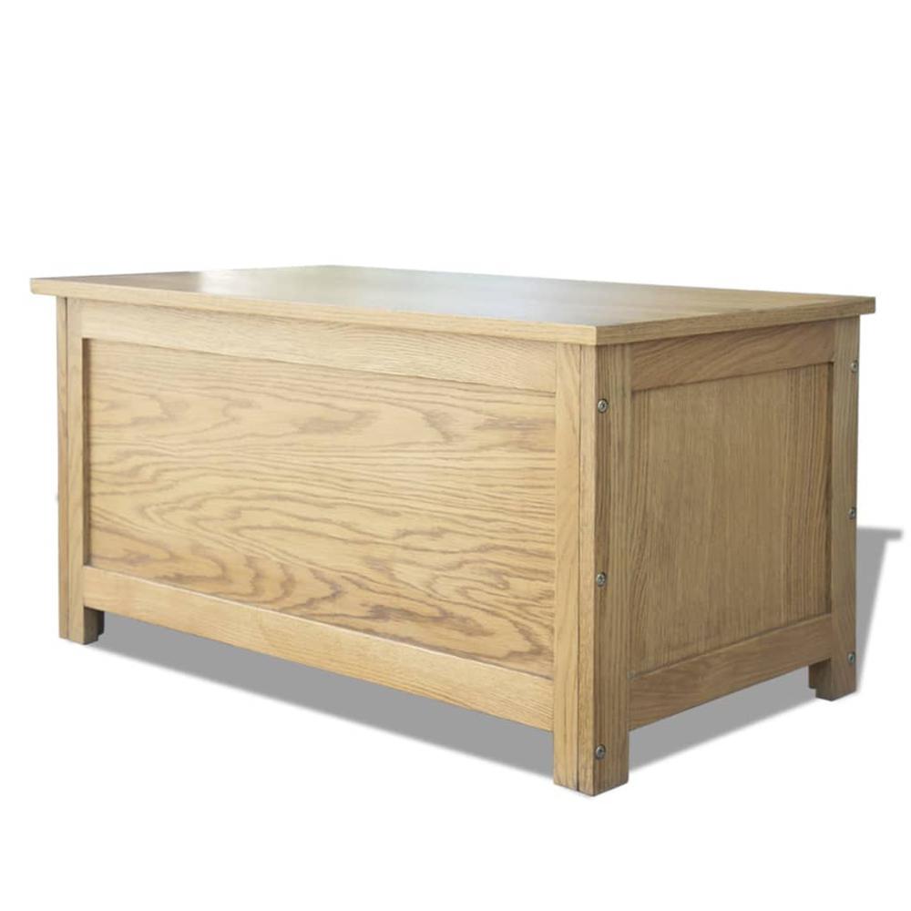 vidaXL Storage Box Solid Oak Wood 35.4"x17.7"x17.7", 243189. Picture 4