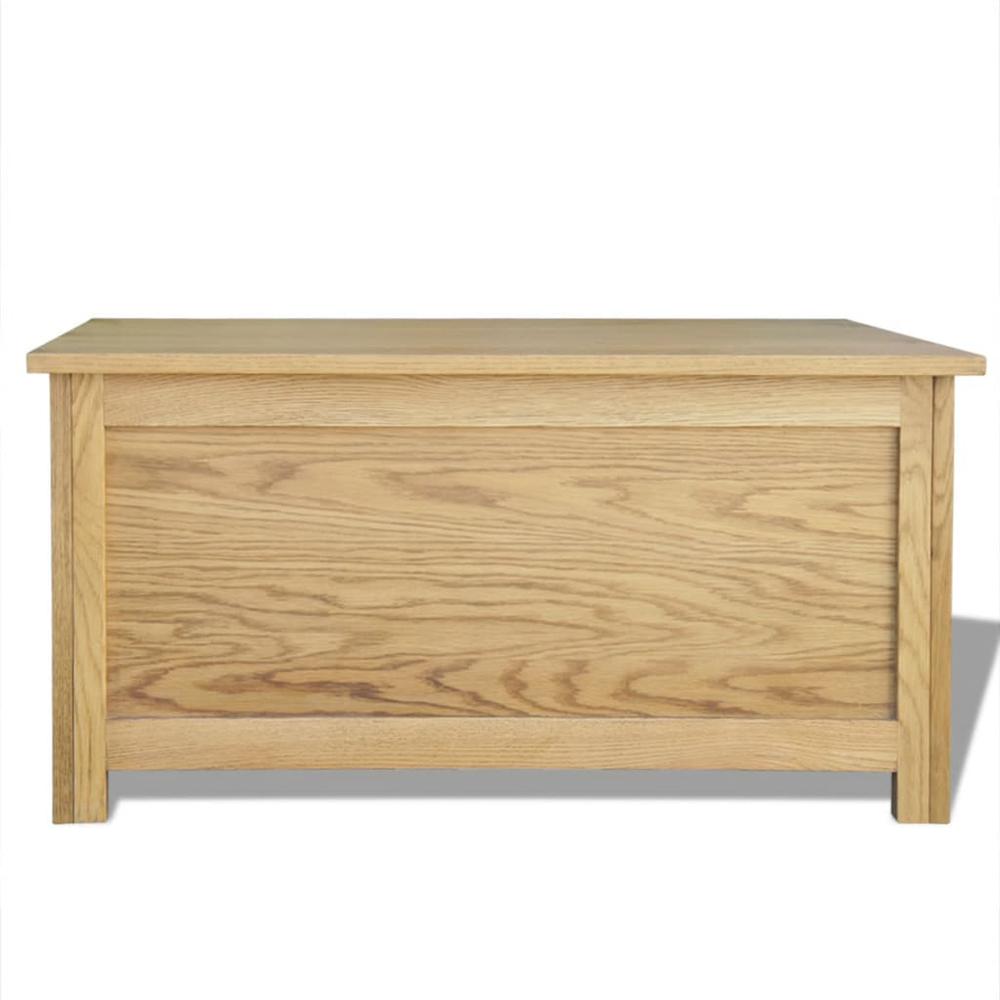 vidaXL Storage Box Solid Oak Wood 35.4"x17.7"x17.7", 243189. Picture 5